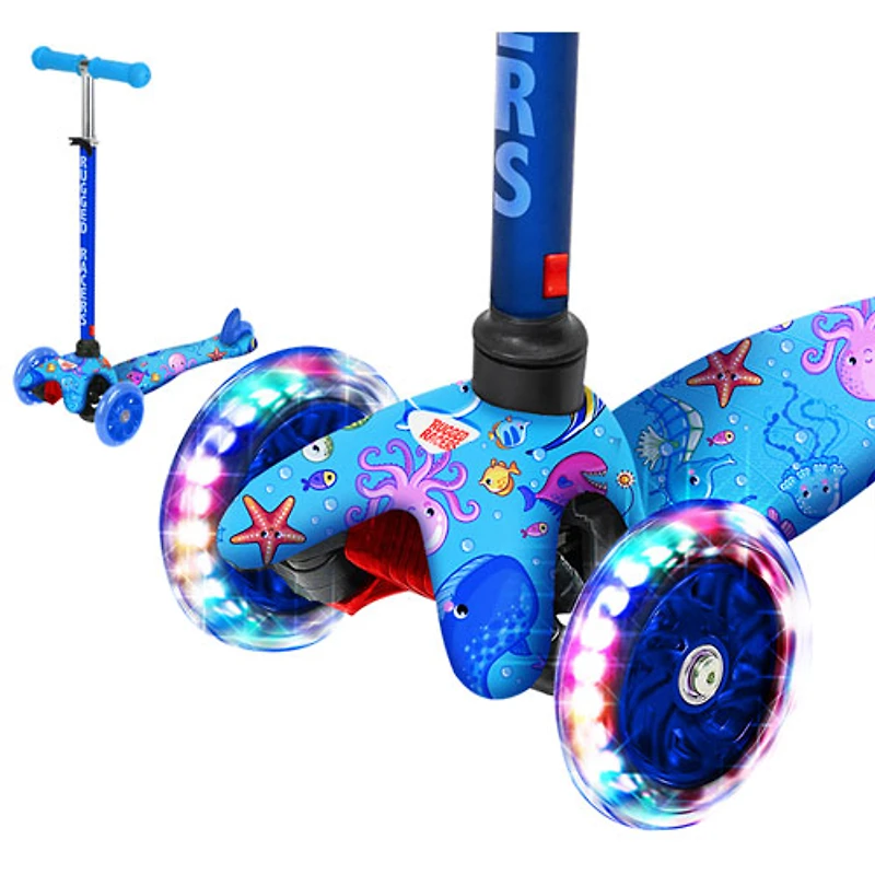 Trottinette pliable à 3 roues Deluxe Mini de Rugged Racers - Monde marin