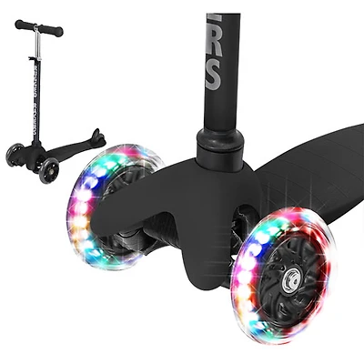 Trottinette pliable à 3 roulettes Mini de Rugged Racers - Noir