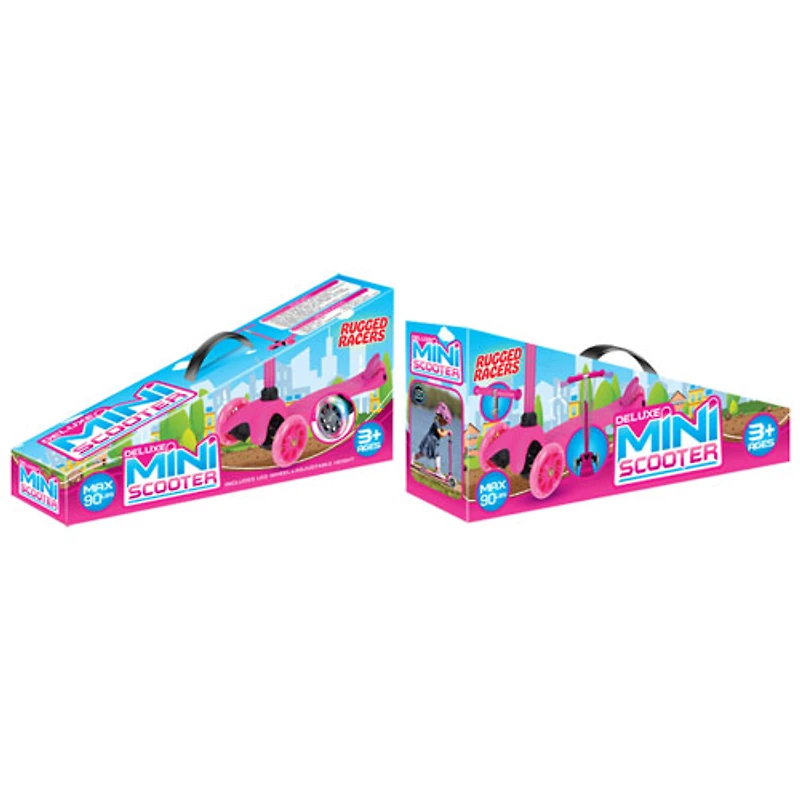 Rugged Racers Mini 3-Wheeled Foldable Kick Scooter - Pink
