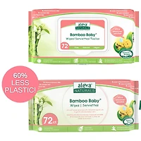 Lingettes en bambou peau sensible pour bébé d'Aleva Naturals - 432 lingettes