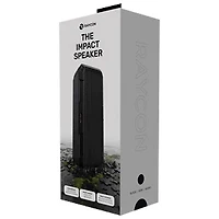 Haut-parleur sans fil portatif Bluetooth Impact de Raycon - Noir fibre de carbone