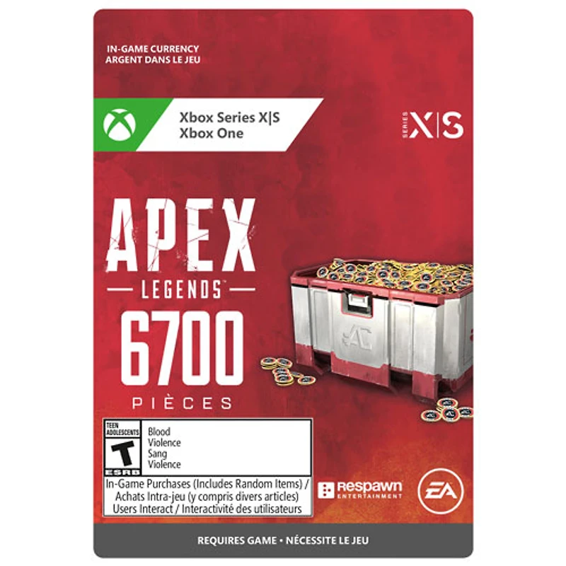 APEX Legends: 6700 Coins (Xbox Series X|S / Xbox One) - Digital Download