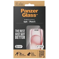 Protecteur d'écran en verre ultralarge de PanzerGlass pour iPhone 15