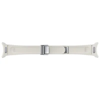 Bracelet en cuir végétal avec boucle en D pour Galaxy Watch de Samsung - Petit/Moyen - Crème