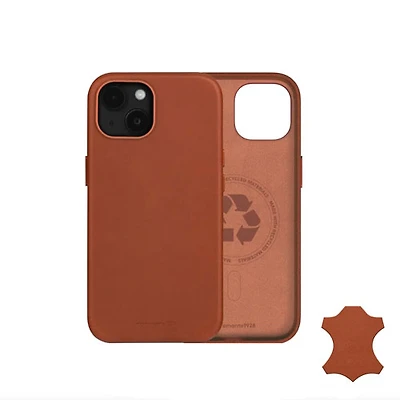 Dbramante1928 Roskilde Full Grain Leather Fitted Hard Shell Case with MagSafe for iPhone 15 - Tan