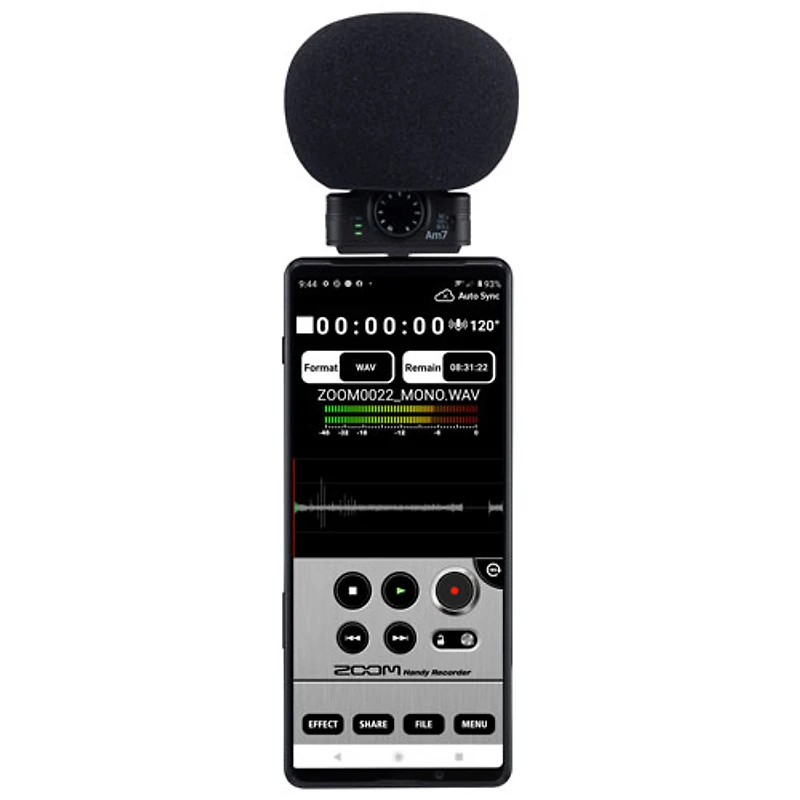 Zoom AM7 USB-C Stereo Microphone for Android Phones (ZAM7) - Black