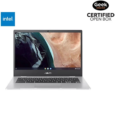 Open Box - ASUS CX1 14" Chromebook - Transparent Silver (Intel Celeron N4500/64GB eMMc/8GB RAM/ChromeOS)
