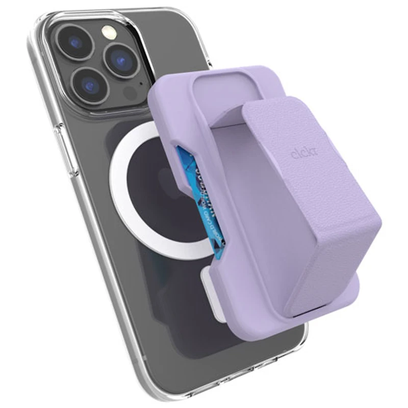 CLCKR Wallet Cell Phone Grip & Stand with MagSafe - Lilac