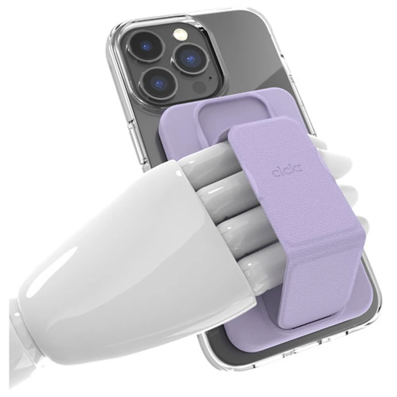 CLCKR Wallet Cell Phone Grip & Stand with MagSafe - Lilac