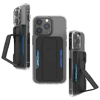 CLCKR Wallet Cell Phone Grip & Stand with MagSafe - Black