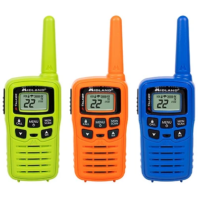 Radios bidirectionnelles X-Talker de Midland (T10X3M) - Ensemble de 3