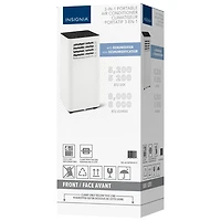Insignia Portable Air Conditioner - 8000 BTU (150 sq ft Coverage) - Remote - White/Black