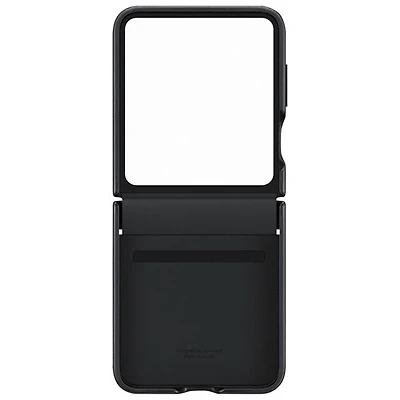 Étui rigide ajusté à rabat Eco-Leather de Samsung pour Galaxy Z Flip5 de Samsung - Noir