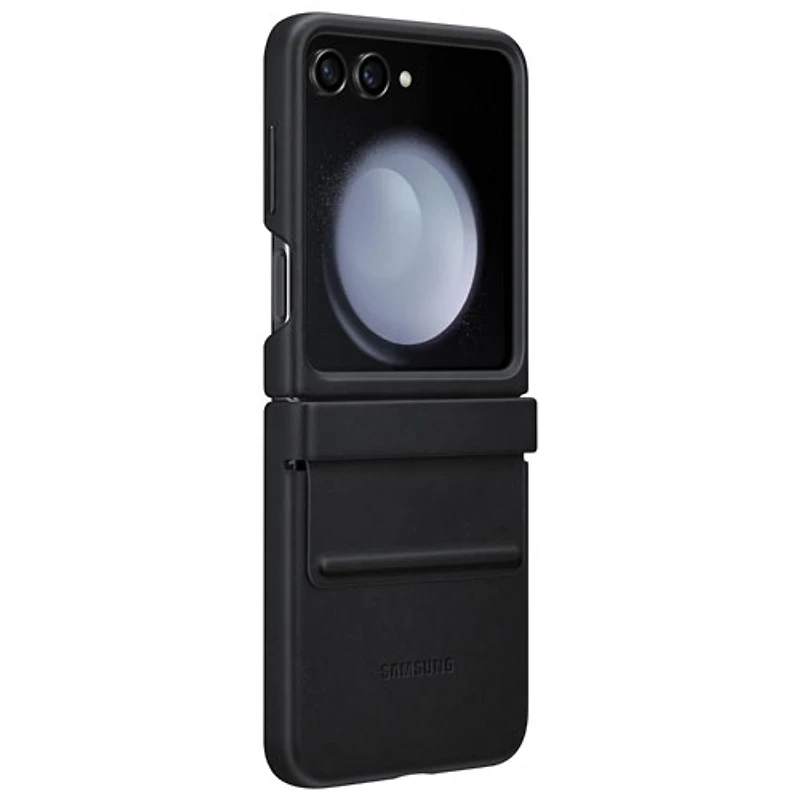 Étui rigide ajusté à rabat Eco-Leather de Samsung pour Galaxy Z Flip5 de Samsung - Noir