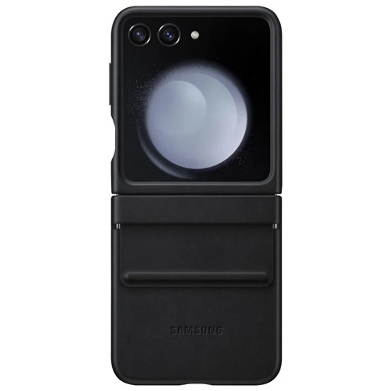 Étui rigide ajusté à rabat Eco-Leather de Samsung pour Galaxy Z Flip5 de Samsung - Noir
