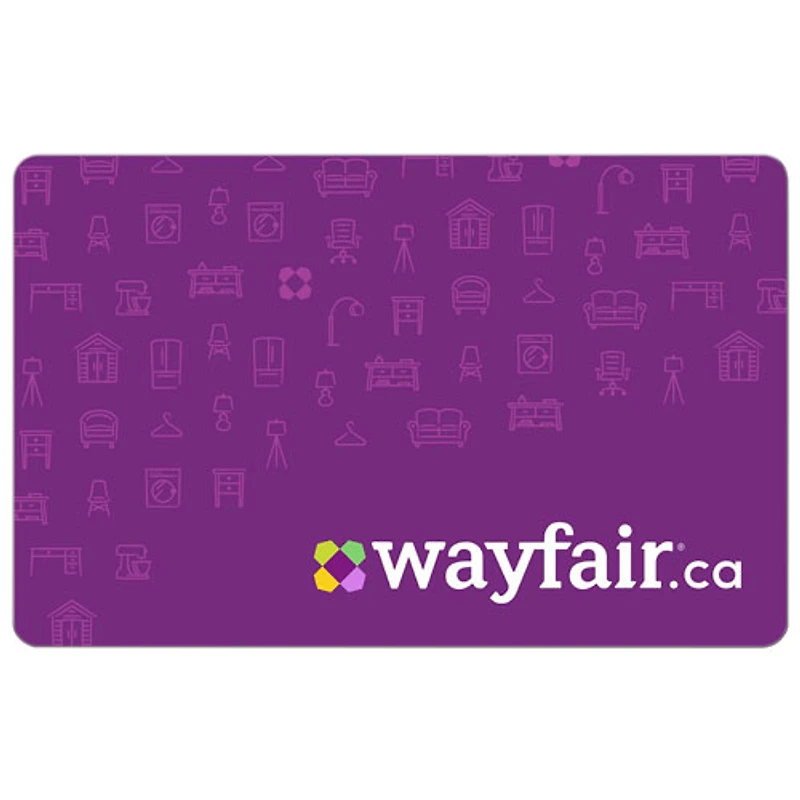 Carte-cadeau Wayfair - 50 $ - Téléchargement numérique