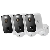 Swann CoreCam Pro Wire-Free Indoor/Outdoor 2K Quad HD Security Camera - 3-Pack - White