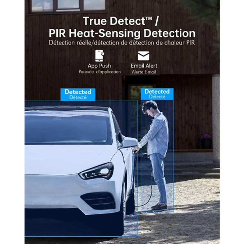 Système de surveillance à fil avec enregistreur numérique 2 To 8 canaux avec 4 caméras compactes 4K de Swann - Noir