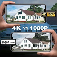 Système de surveillance à fil avec enregistreur numérique 2 To 8 canaux avec 4 caméras compactes 4K de Swann - Noir