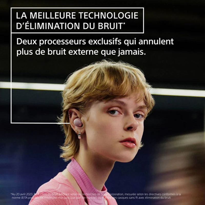 Écouteurs boutons 100 % sans fil à suppression du bruit WF1000XM5 de Sony - Noir