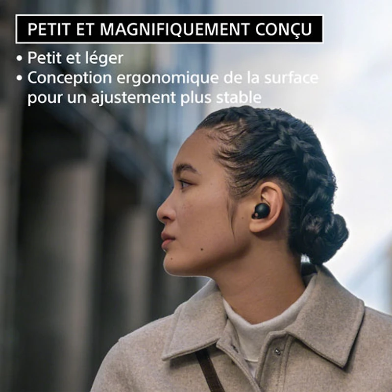 Écouteurs boutons 100 % sans fil à suppression du bruit WF1000XM5 de Sony - Noir