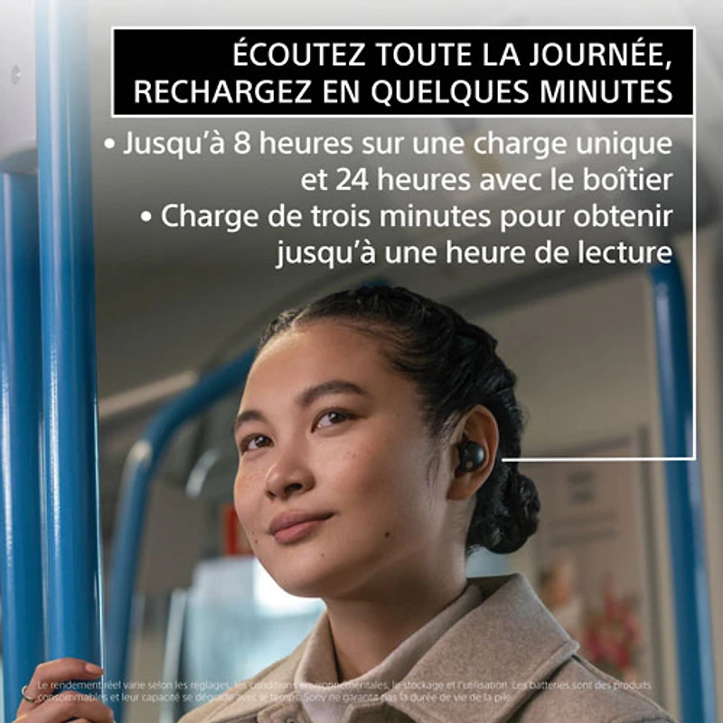 Écouteurs boutons 100 % sans fil à suppression du bruit WF1000XM5 de Sony - Noir