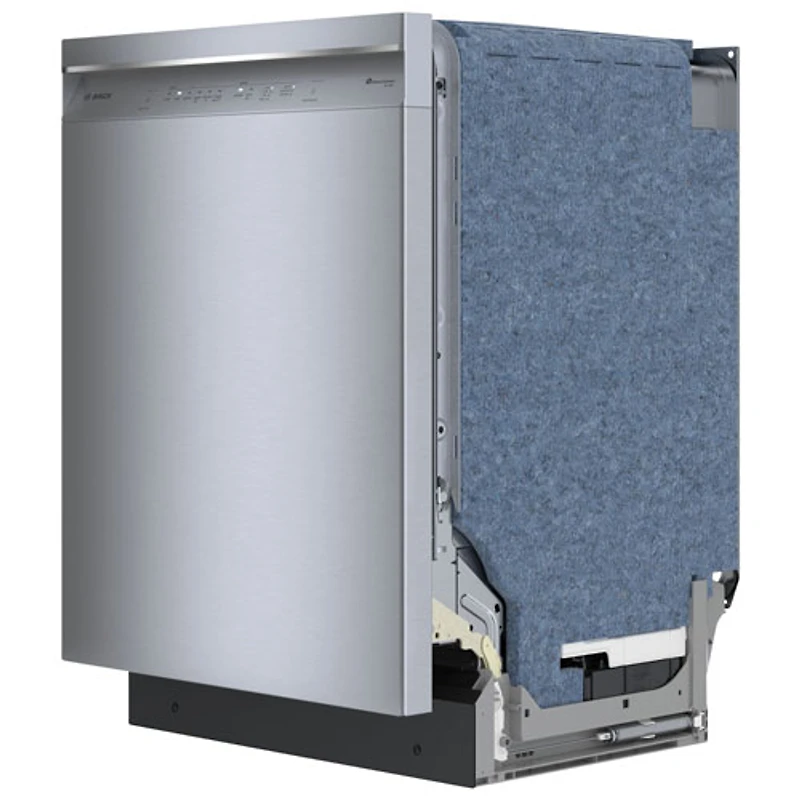 Lave-vaisselle encastrable 24 po 46 dB avec cuve inox et troisième panier Bosch (SHE53CE5N) - Inox