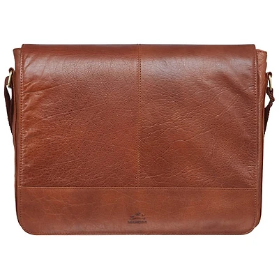 Sac griffé Arizona de Mancini pour portable de 15 po - Cognac