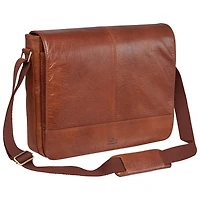 Sac griffé Arizona de Mancini pour portable de 15 po - Cognac