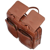 Sac griffé à fermeture à glissière sur le dessus Arizona de Mancini pour portable de 15,6 po - Cognac