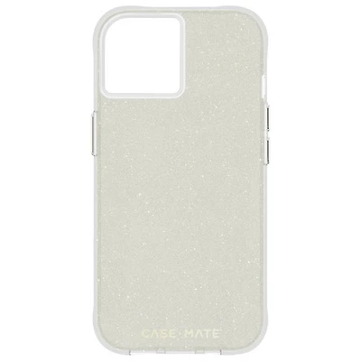 Case-Mate Sheer Crystal Fitted Hard Shell Case for iPhone 16e/15/14/13 - Clear/Gold