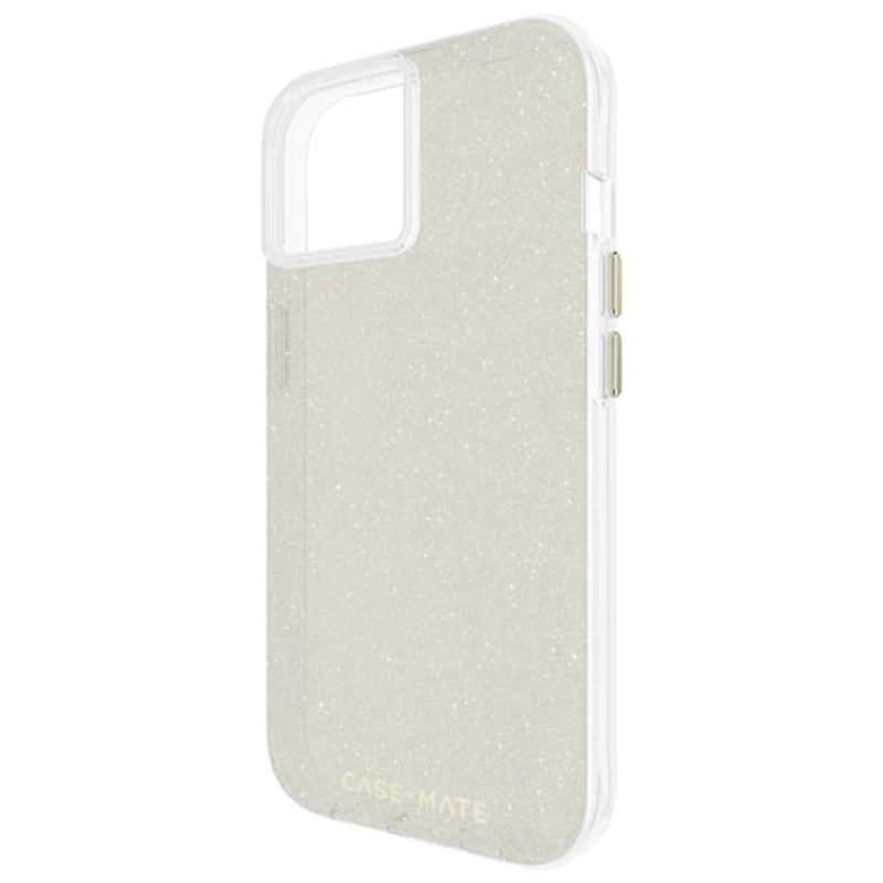 Case-Mate Sheer Crystal Fitted Hard Shell Case for iPhone 16e/15/14/13 - Clear/Gold