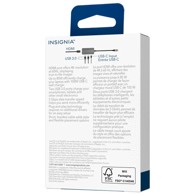 Insignia 4-in-1 USB-C Hub - Only at Best Buy