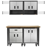 Armoire murale en acier GearBox de Gladiator (GAWG28KDYG) - Argenté