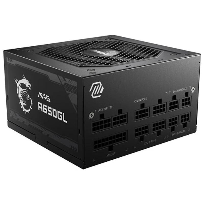 Bloc d'alimentation modulaire ATX de 650 W Mag 80 Plus A650GL de MSI