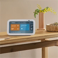 Écran intelligent Echo Show 5 (3e génération) d'Amazon avec Alexa - Blanc glacier