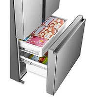 Réfrigérateur à deux portes 22,5 pi³ 36 po de Hisense (RF225A3CSE) - Acier inoxydable