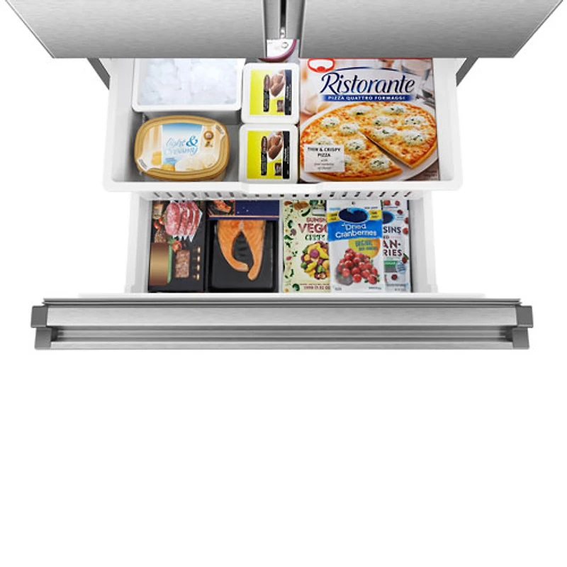 Hisense 31.5" 21.1 Cu. Ft. French Door Refrigerator with Ice Dispenser (RF22B3FSE) - Stainless Steel