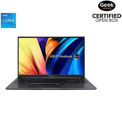 Boîte ouverte - Portable DELO de 15,6 po Vivobook 15 d'ASUS - Noir (Core i5-12500H d'Intel/SSD 1 To/RAM 16 Go/Windows 11)