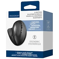 Souris ergonomique Bluetooth à 6 boutons d'Insignia - Noir - Exclusivité Best Buy
