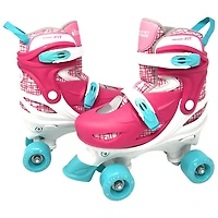 Chicago Adjustable Quad Roller Skates Combo Set - Pink - Size 1-4