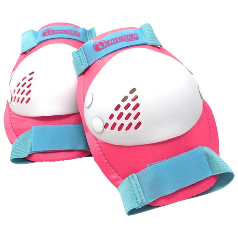 Ensemble avec patins à roues alignées d'entraînement 2-en-1 de Chicago - Rose - Taille J10-J13