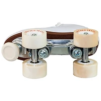 Patins à roulettes doublés en cuir pour roulathèque de Chicago - Blanc - Taille 5-11