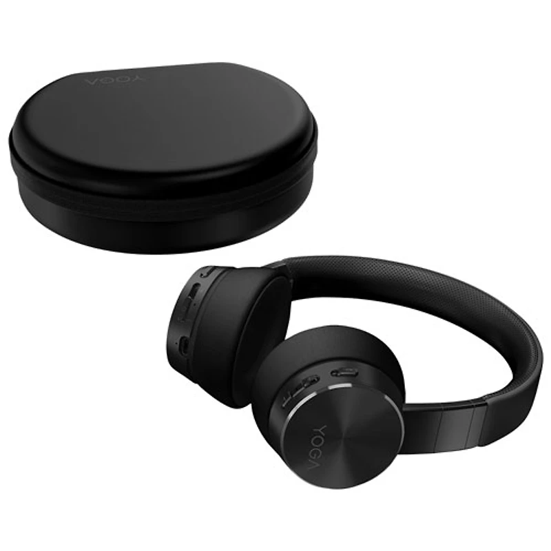 Casque d'écoute Bluetooth à suppression active du bruit Yoga de Lenovo - Noir