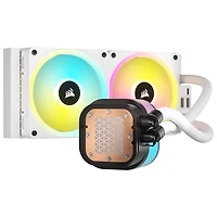 Système de refroidissement liquide de 240 mm RVB pour processeur iCUE LINK H100i de Corsair - Blanc