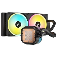 Système de refroidissement liquide de 240 mm RVB pour processeur iCUE LINK H100i de Corsair - Noir