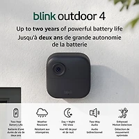 Blink Outdoor 4 Wire-Free 1080p Full HD IP Security Camera System - Black