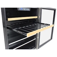 Réfrigérateur à boissons encastrable pour 16 bouteilles/106 canettes de Vinturi (VRIB5301SS) - Acier inoxydable
