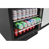 Réfrigérateur à boissons encastrable pour 16 bouteilles/106 canettes de Vinturi (VRIB5301SS) - Acier inoxydable
