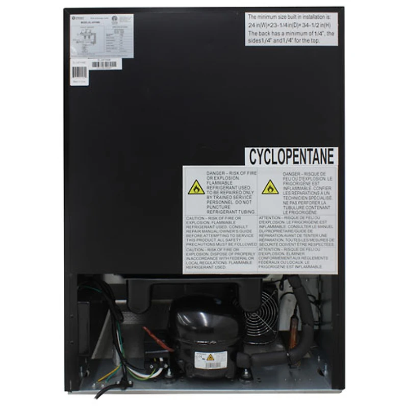 Réfrigérateur à boissons encastrable pour 16 bouteilles/106 canettes de Vinturi (VRIB5301SS) - Acier inoxydable